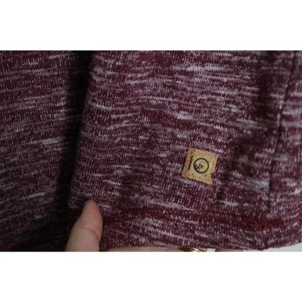 Tentree Pocket Crew Neck Burgundy Medium - Picture 2 of 5